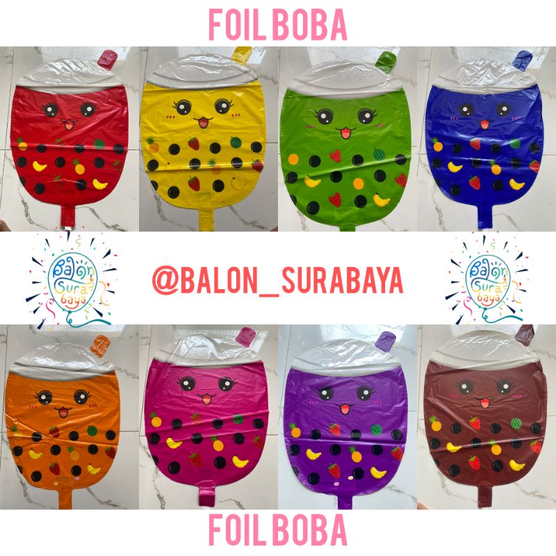 Balon Foil Boba / Balon Minuman Boba