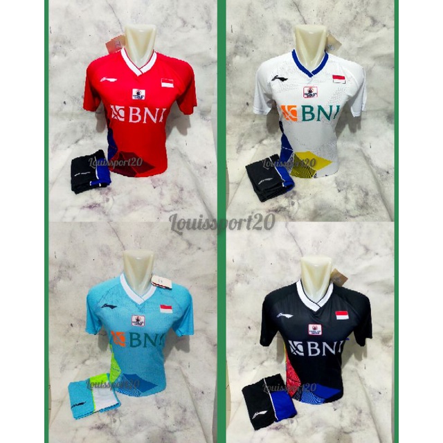 BAJU BADMINTON DEWASA/SETELAN BADMINTON L156BNI JERSEY BULUTANGKIS
