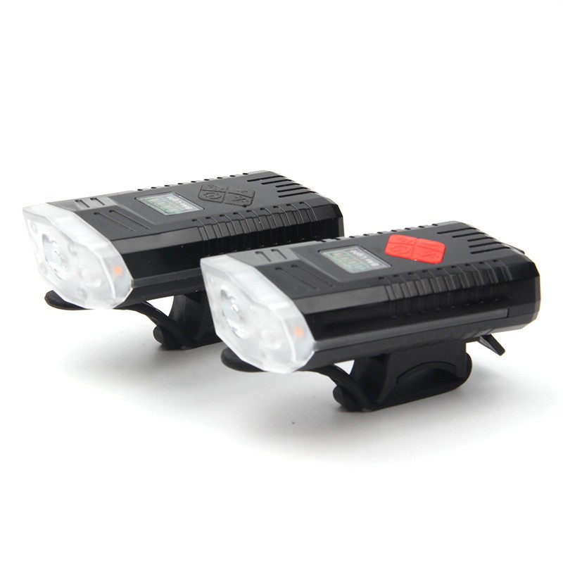 Powerbeam Lampu Klakson Sepeda Bike Light USB Rechargeable Waterproof - BK1719 - Black