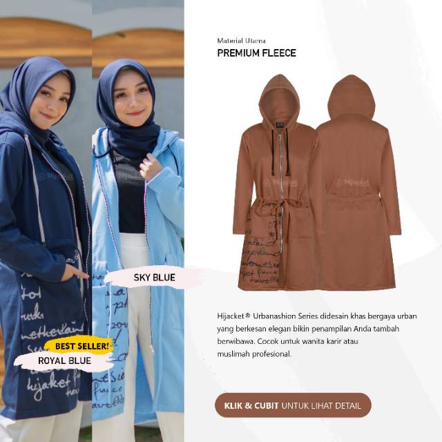 Jaket Muslimah / Jaket Hijab / Jaket Kekinian / Jaket Premium | Hijacket Urbanashion IndonesianBrand-6