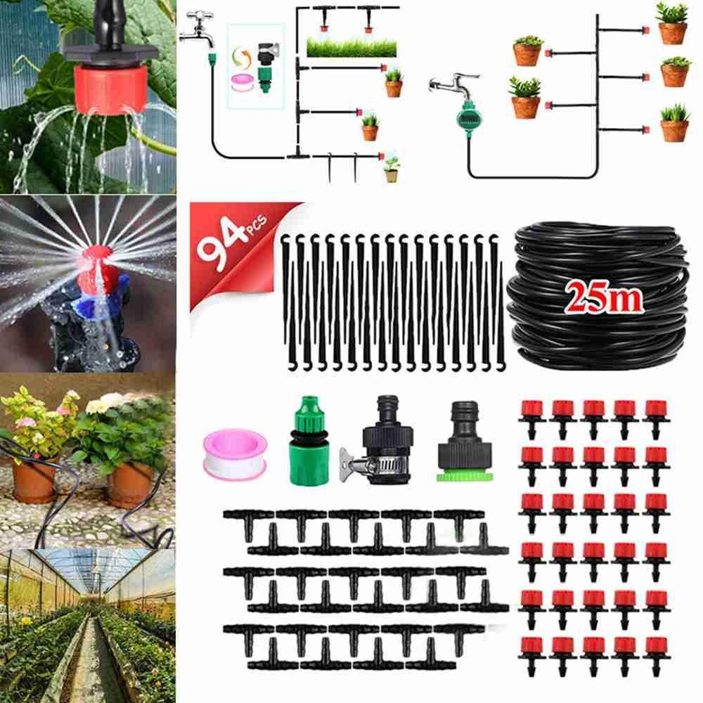 Solighter Sistem Irigasi Tempat Tidur Bunga Alat Irigasi Penyiraman Otomatis Drip Kit