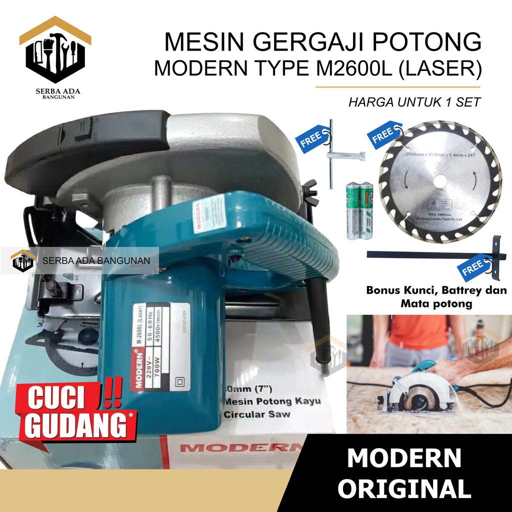 Mesin Circle Potong Kayu Gergaji Circular Saw M 2600 M2600 Modern