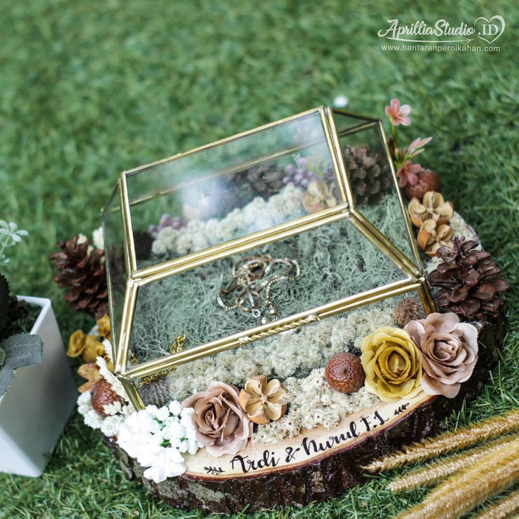 Kotak Perhiasan | Kotak Uang | Glass Box Premium Custom Name