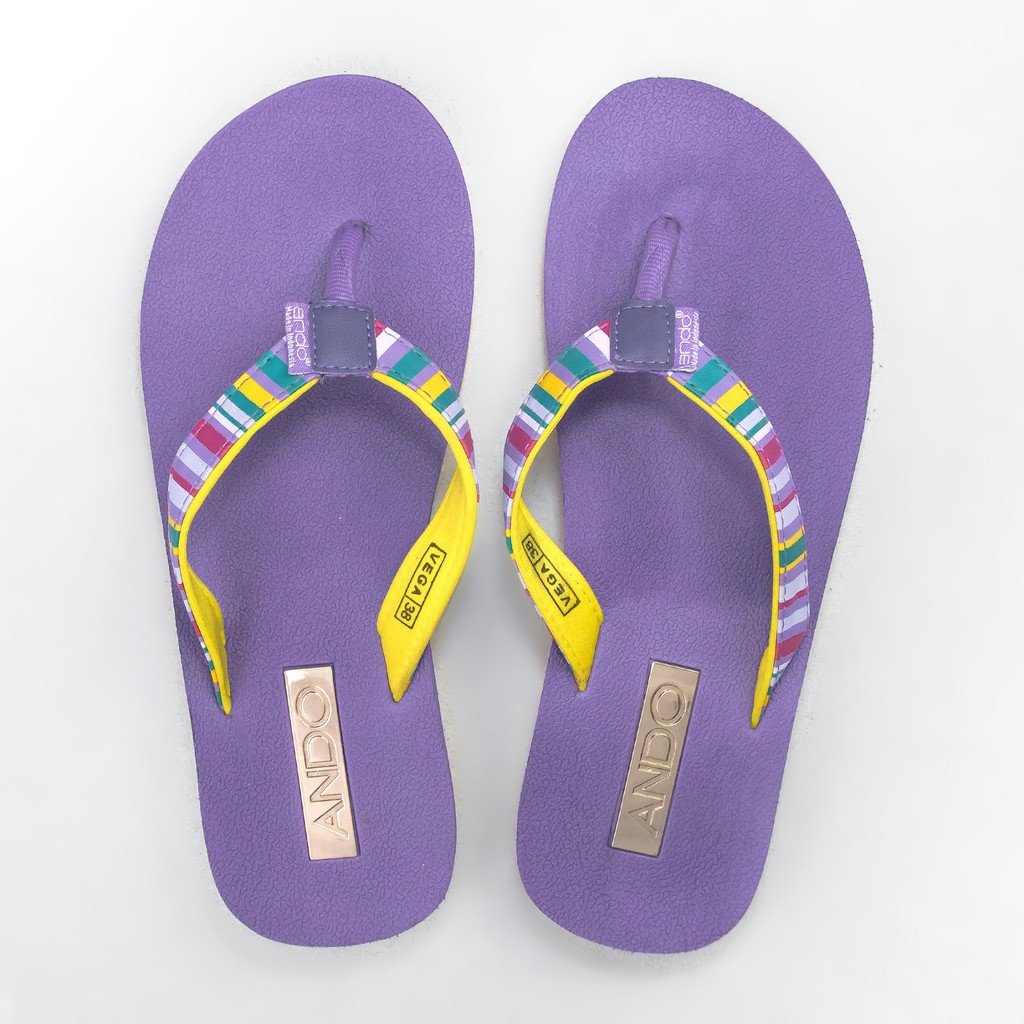  Ando  Official Sandal  Vega Wanita Dewasa Purple Shopee 