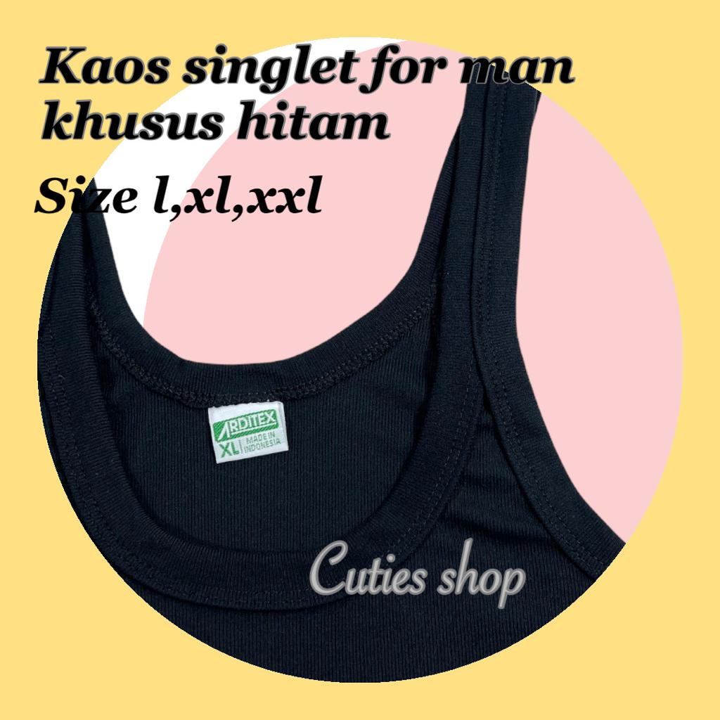 SINGLET ARDITEX - Pria dewasa  - BLACK ONLY