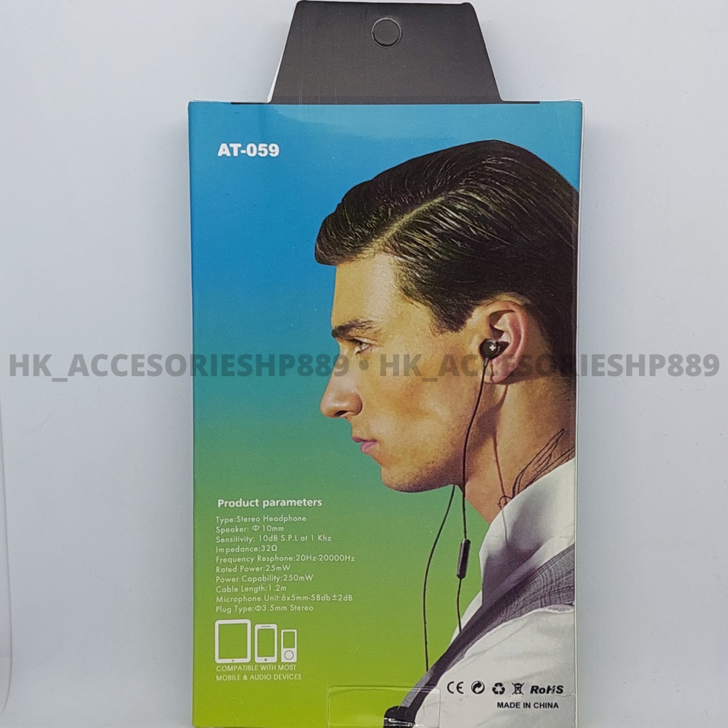 Headset Philips AT-059 Fresh Tones BASS+ In-ear