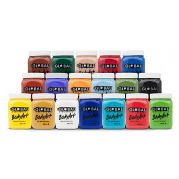 

Cat Wajah Global Colours BodyArt 200ml – Face & Body Paint Profesional Non-Toxic