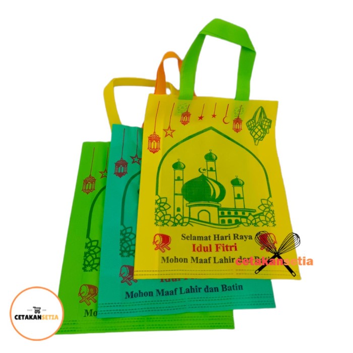 

Tas Kain Goodie Bag 30x40 Idul Fitri | Tas Spunbound Idul Fitri