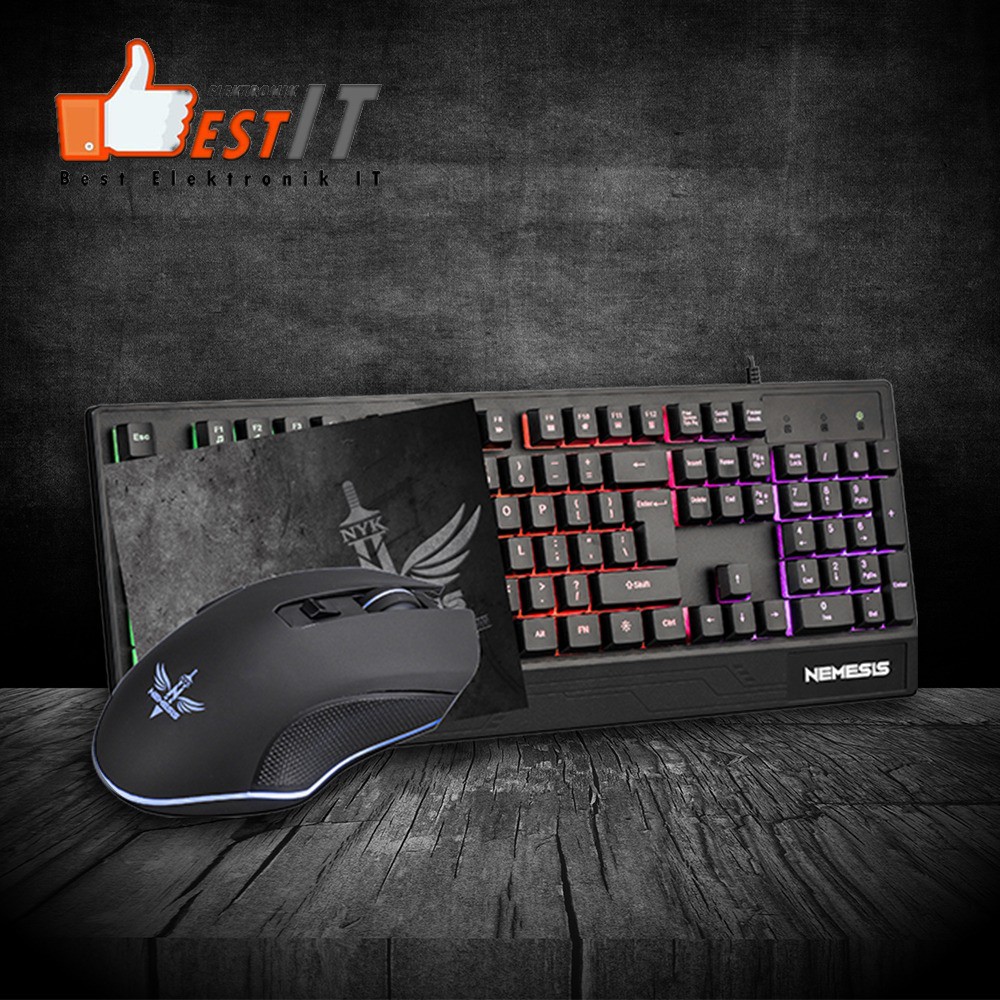 Keyboard gaming combo mouse mousepad NYK NEMESIS DRAKE KC 300