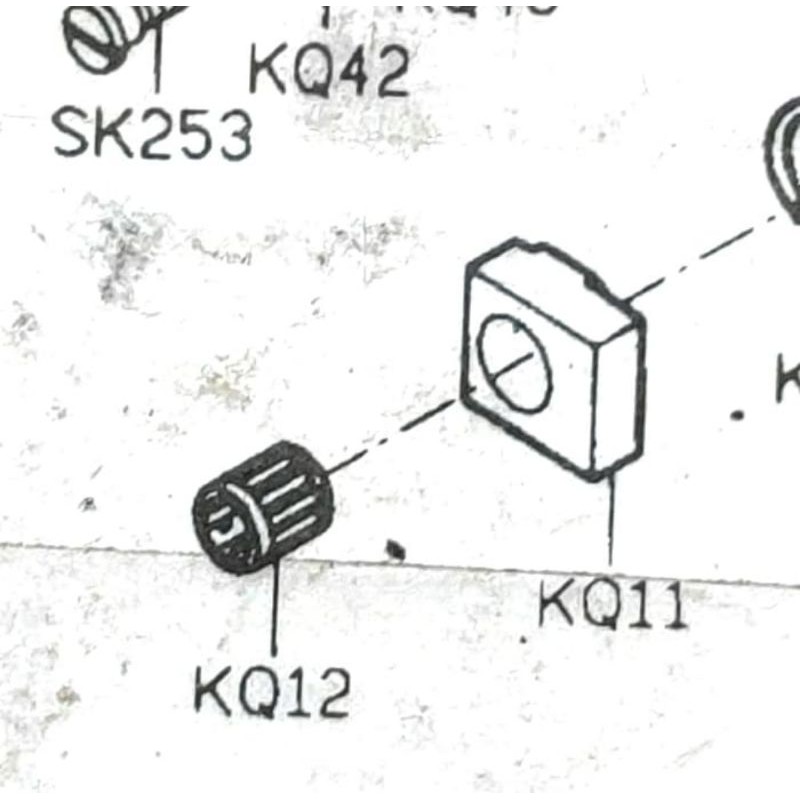 KQ12 Asli Bearing Kotak Tahu Ayakan Gigi- Mesin Obras 737 - 747 - F700