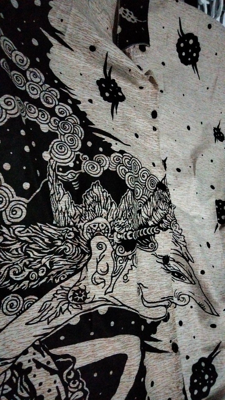 Hem Pria Batik  Monocrome Lengan Pendek Terbaru Size M.l.xl, Kemeja Batik, Baju Batik Pria Terbaru