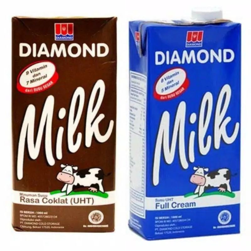 

DIAMOND SUSU UHT 1000 ML 1 LITER FULL CREAM CHOCOLATE / FRESH MILK