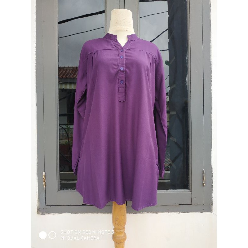 Blus Polos Viacose Ungu Tua / Dark Plum 1601