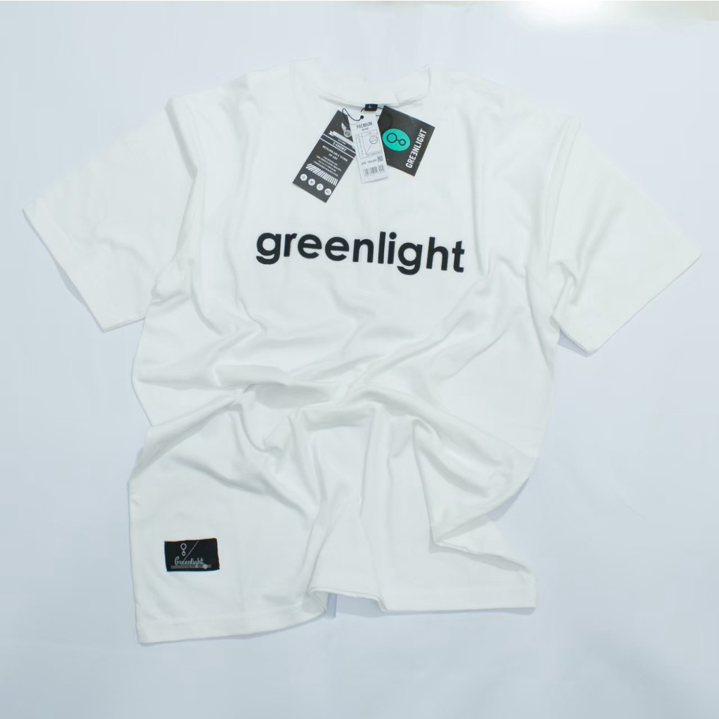 Kaos greenlight flocking karet / baju kaos distro pria / kaos sablon timbul