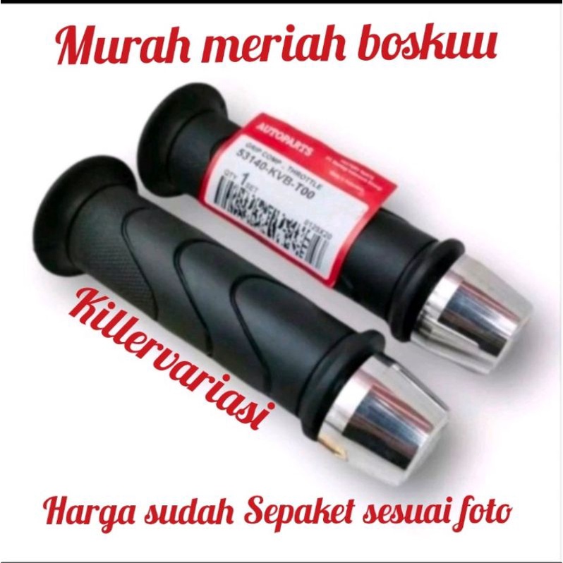 handgrip handfat motor model standar honda + Jalu stang cp universal beat Vario Scoopy Mio Mio j Xeon Fino nmax Lexi aerox Jupiter z Vixion dll harga sepaket sesuai foto