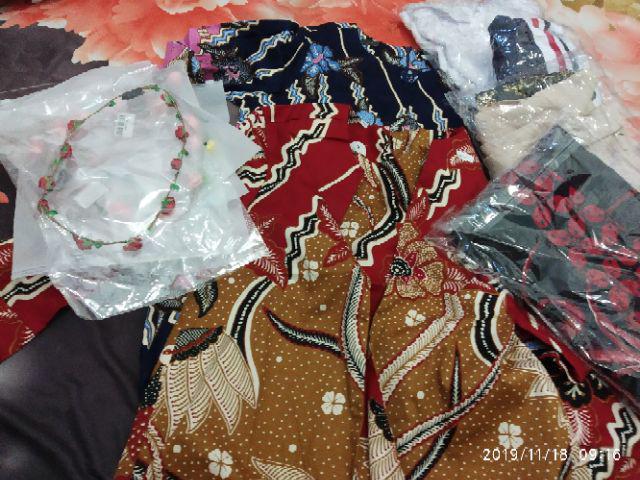 Atasan Blouse Batik Wanita Lengan Panjang Bahan Katun Stretch, 242 Aon-w#