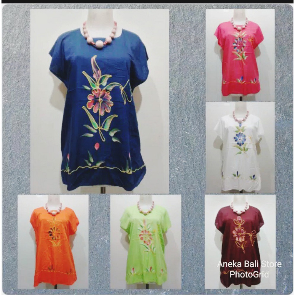 Baju lukis Bali murah UK-XL, pakaian wanita, Baju bordiran bali, atasan wanita, blouse bali