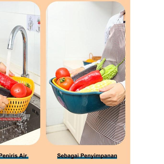 ✯ KERANJANG TIRISAN MULTIFUNGSI 6IN1 / 6PCS OLL-0710 ❀