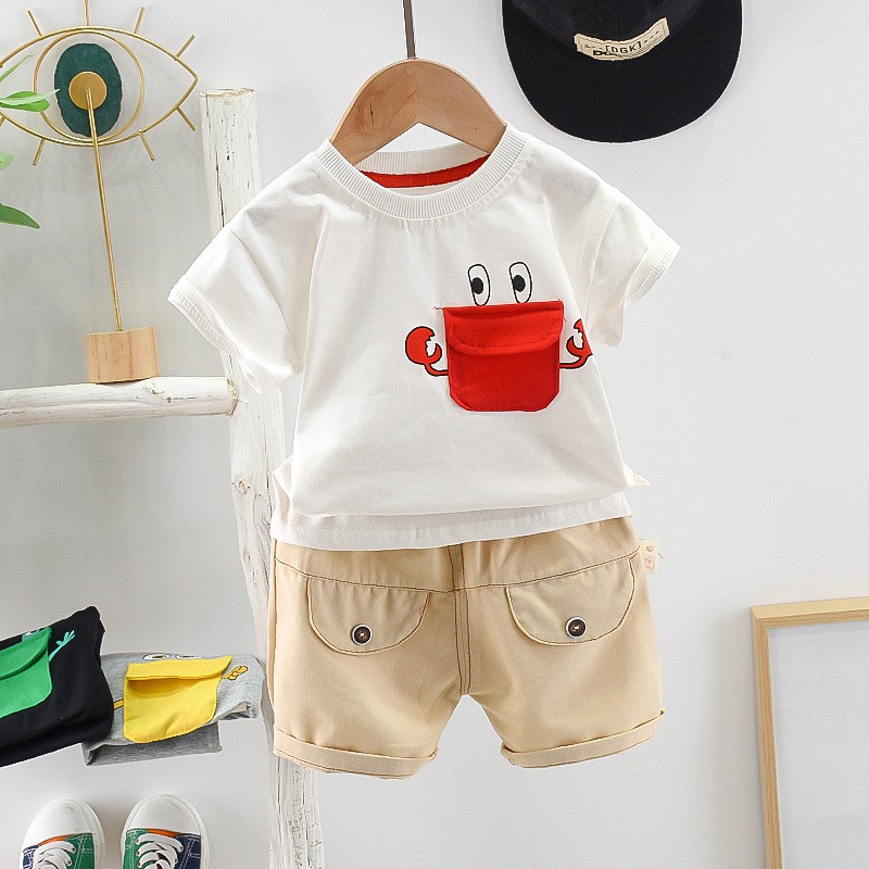 plazababy SET METRO FANCY POCKET EBV Setelan Kemeja Bayi Laki-laki Lengan Pendek