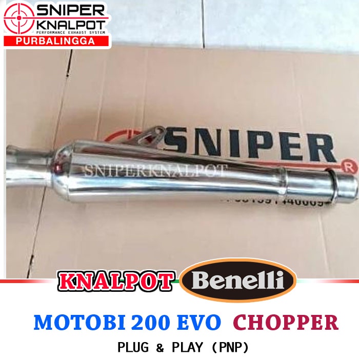 Knalpot Benelli Benelli Motobi 200 Evo Chopper