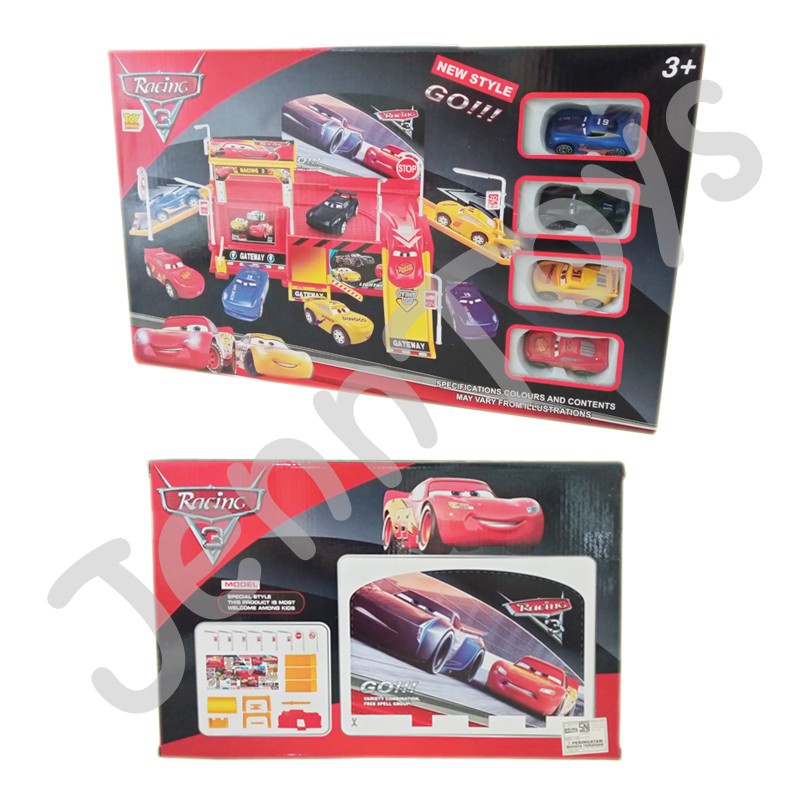 JennToys - Mainan Anak Mainan Import Mainan mobil cars parking playset garage play set - RACING 3