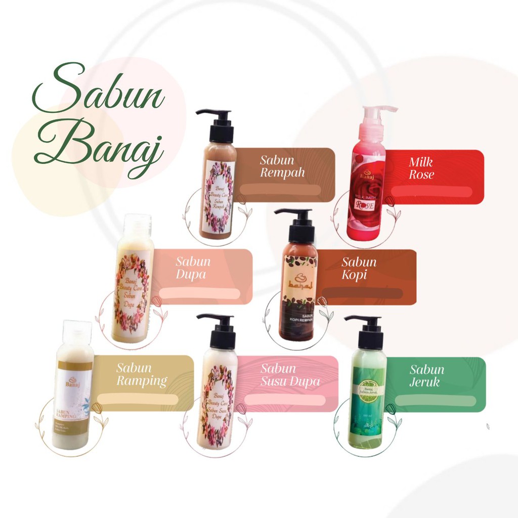 SABUN BANAJ || SABUN CAIR || SHOWER GEL BANAJ || SHOWER FOAM BANAJ