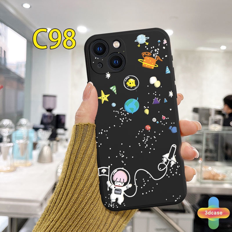 Soft Case Compatible For IPhone 7 Plus 11 6 6S 8 Plus XR 11 12 13 PRO MAX 11 12 13 mini X XS MAX Se 2020 6SPlus 7Plus 6Plus 8Plus XSMAX A54 A15 A16 A9 A5 A7 A5S Y12 Y20 Cute Moon Pattern Anti-fall Case