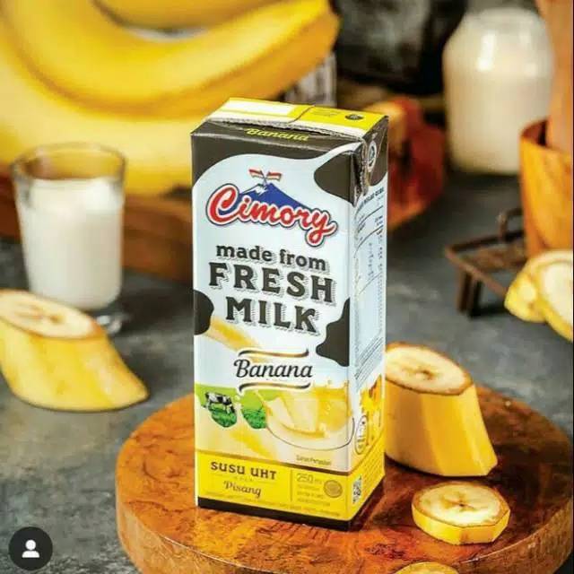 

Susu UHT Cimory fresh milk.variant Banana. 250ml/kotak