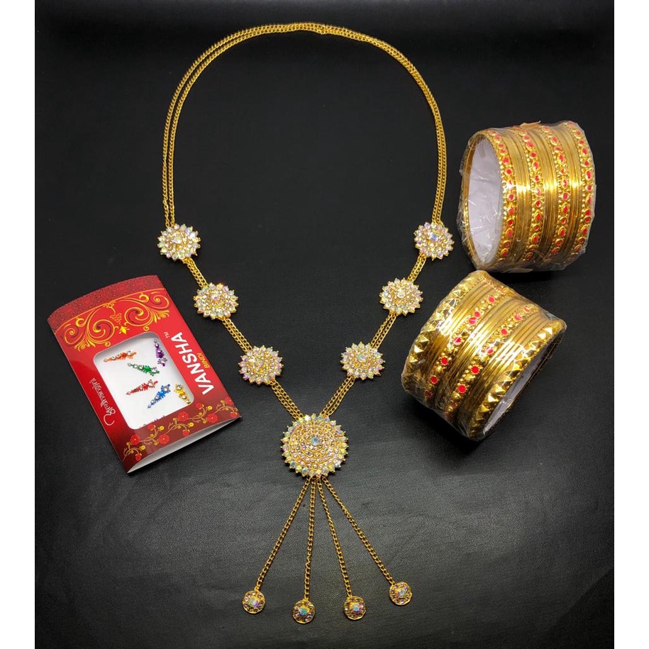 KALUNG PENGANTIN SUNDA DAN SEPASANG GELANG/AKSESORIS PENGANTIN/AKSESORIS WANITA