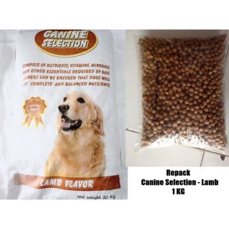 makanan anjing canin selection lamb repack 1 kg