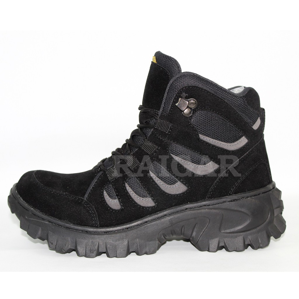 Raigar Tiger Sepatu Pria Boots Safety Ujung Besi Original 6 inci Keren Murah Outdoor Adventur