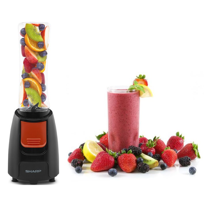 SHARP EM-P01-BK Personal Blender mini Juicer membuat Smoothie - Hitam [0.6 L/ 240 W] Murah praktis