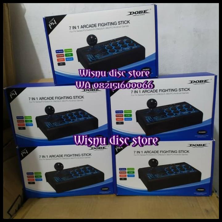 Dobe Arcade Fighting Stick 7 In 1 Tp4-1886 For Ps4/Ps3/Switch/Xbox One