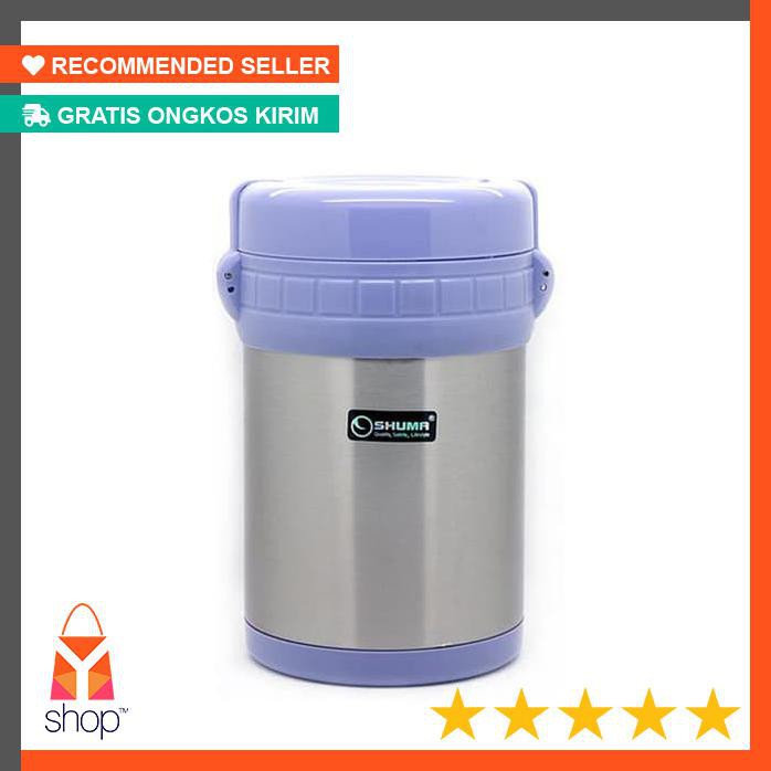 CUCI GUDANG  Shuma Vacuum Lunch Box 1500 ML /Tempat Makan Tahan Panas Buatan Jepang - Ungu
