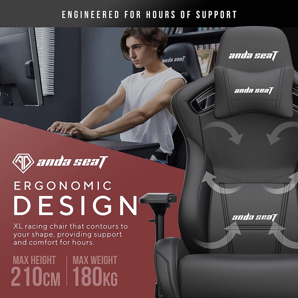 AndaSeat Kaiser 2 Gaming Chair / Kursi Gaming - Hitam