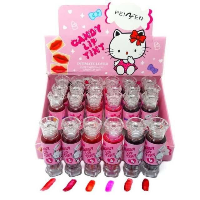 LIP TINT PEINFEN HELLO KITTY HARGA 6 PCS