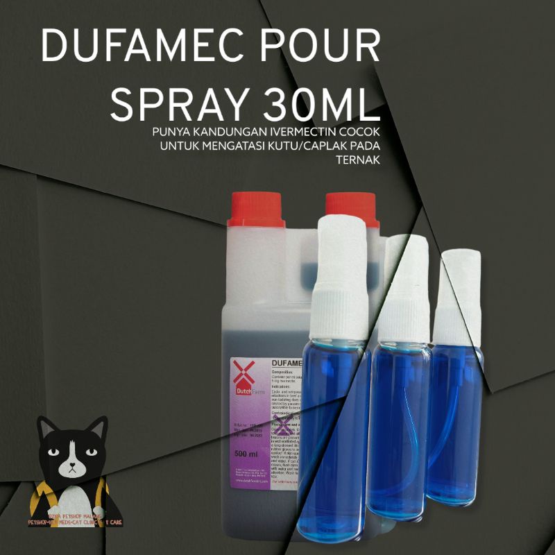 Dufamec Spray 25ml Obat Hewan / Ternak IVERMEC Atasi Kutu Sapi / Ternak