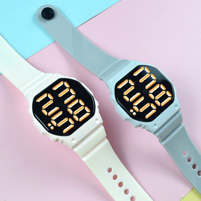 DS J026 Jam Tangan Touchscreen Unisex Tali Rubber Karet Digital LED Fashion Import