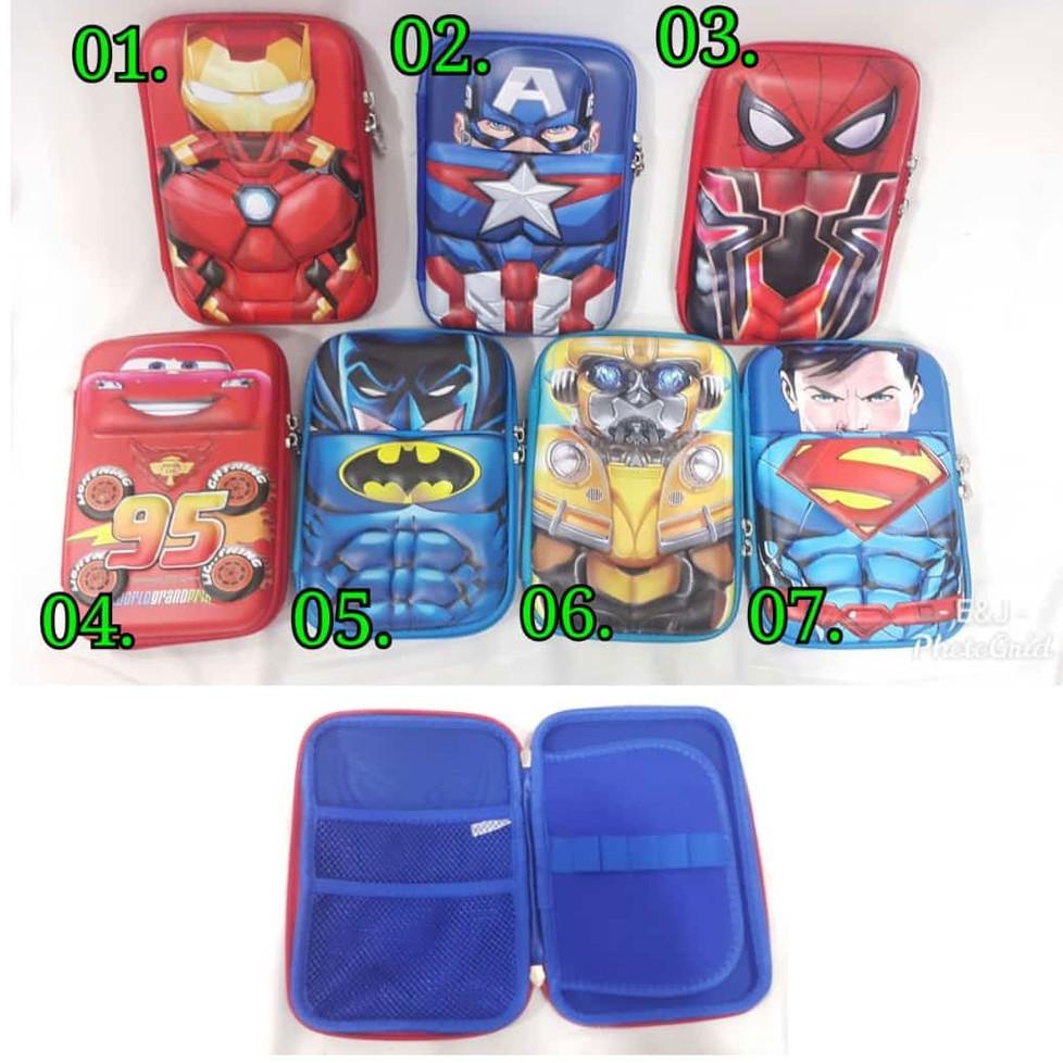 

ORIGINAL Kotak / Tempat Pensil Ala Smiggle Motif SUPERHERO Bagus Murah