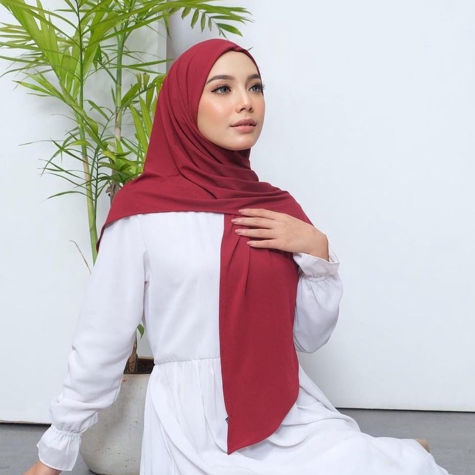 HIJAB INSTAN SEGITIGA JERSEY/SEGITIGA INSTAN POLOS JERSEY