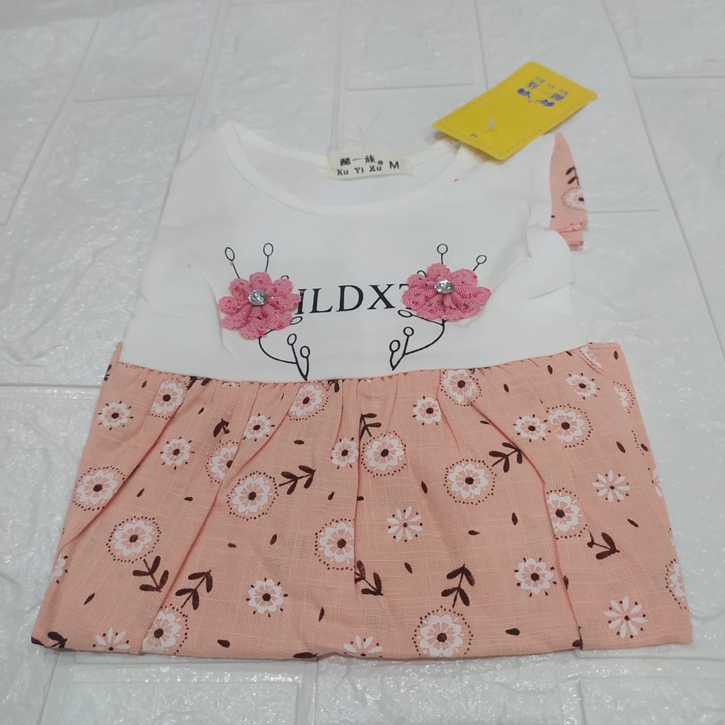 Dress Anak Impor / Dress Anak Perempuan Fashion Anak / Fashion Baby Girl Korea Motif Lucu Rok Kuyizu