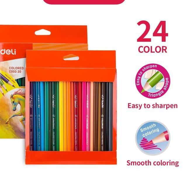 

DELI - EC00320 / Pensil Warna Anak Isi 24 PCS / Peralatan Sekolah