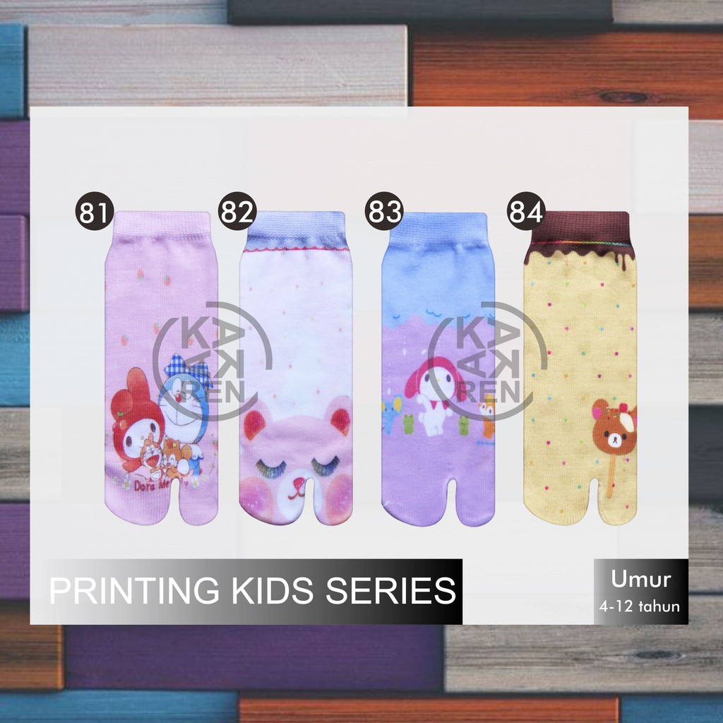 Kaos Kaki Jempol Anak Printing Karakter Unicorn, Doraemon, Mickey Mouse E