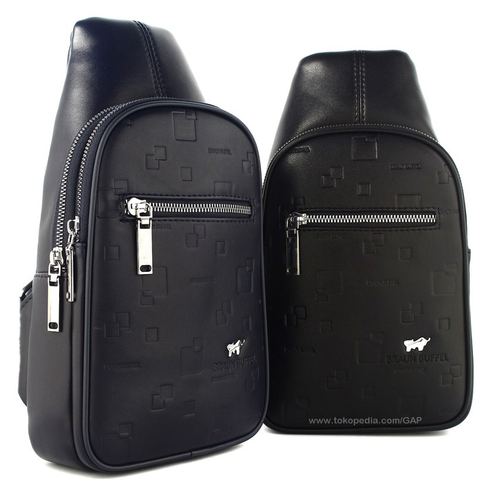 TAS SELEMPANG SHOULDER BAG BODYPACK IMPORT | BRAUN BUFFEL 1898 BLACK - Hitam