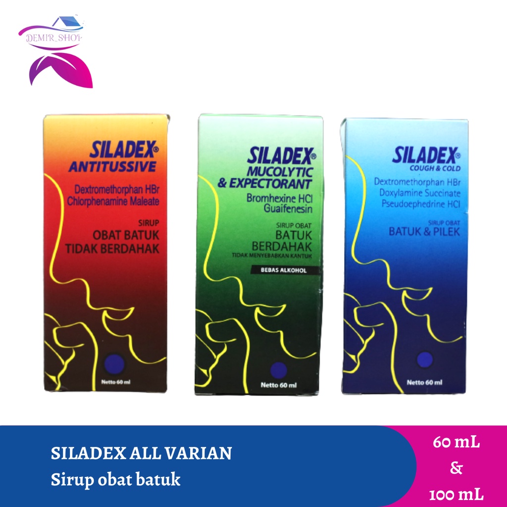 Siladex Merah Hijau &amp; Biru 60 mL 100 mL Sirup Obat Batuk