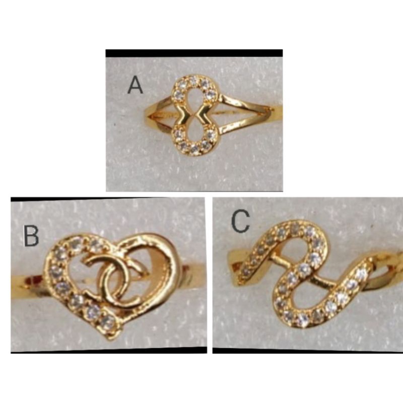 Rsdj43. Cincin anak anak xuping lapis emas ABCD