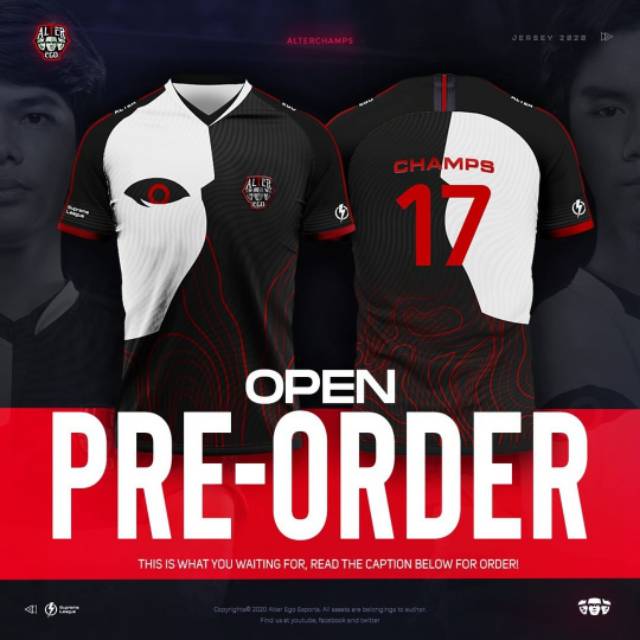 JERSEY GAMING ALTER EGO ESPORT TERBARU 2020 / FREE NICKNAME