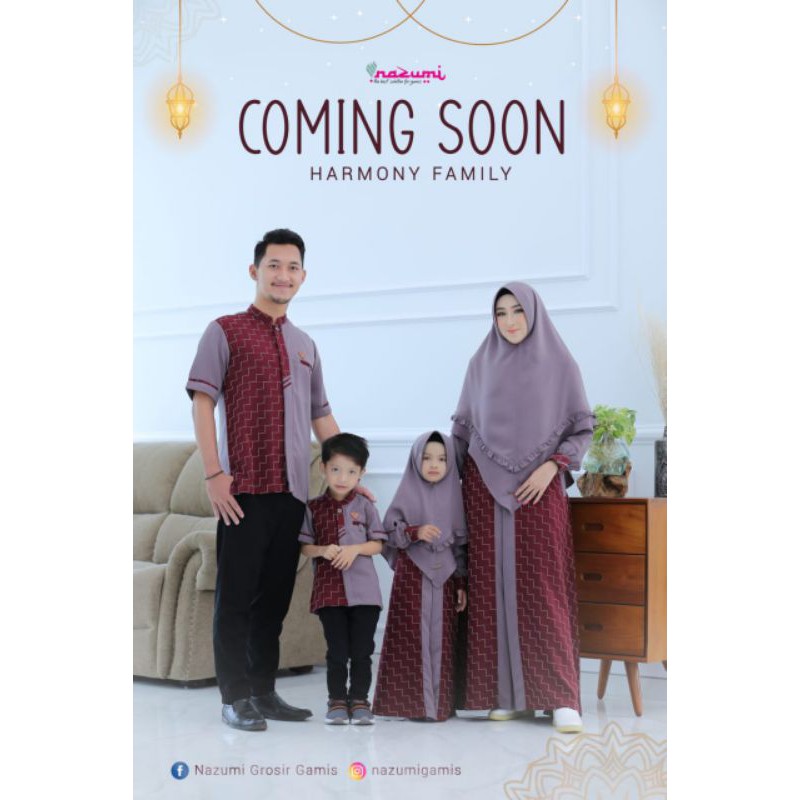 harmony family Safa marwa gamis sarimbit by Nazumi