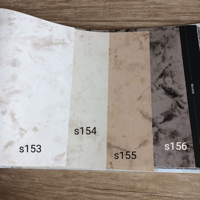 Wallpaper Dinding Motif Marble Marmer Coklat Cream