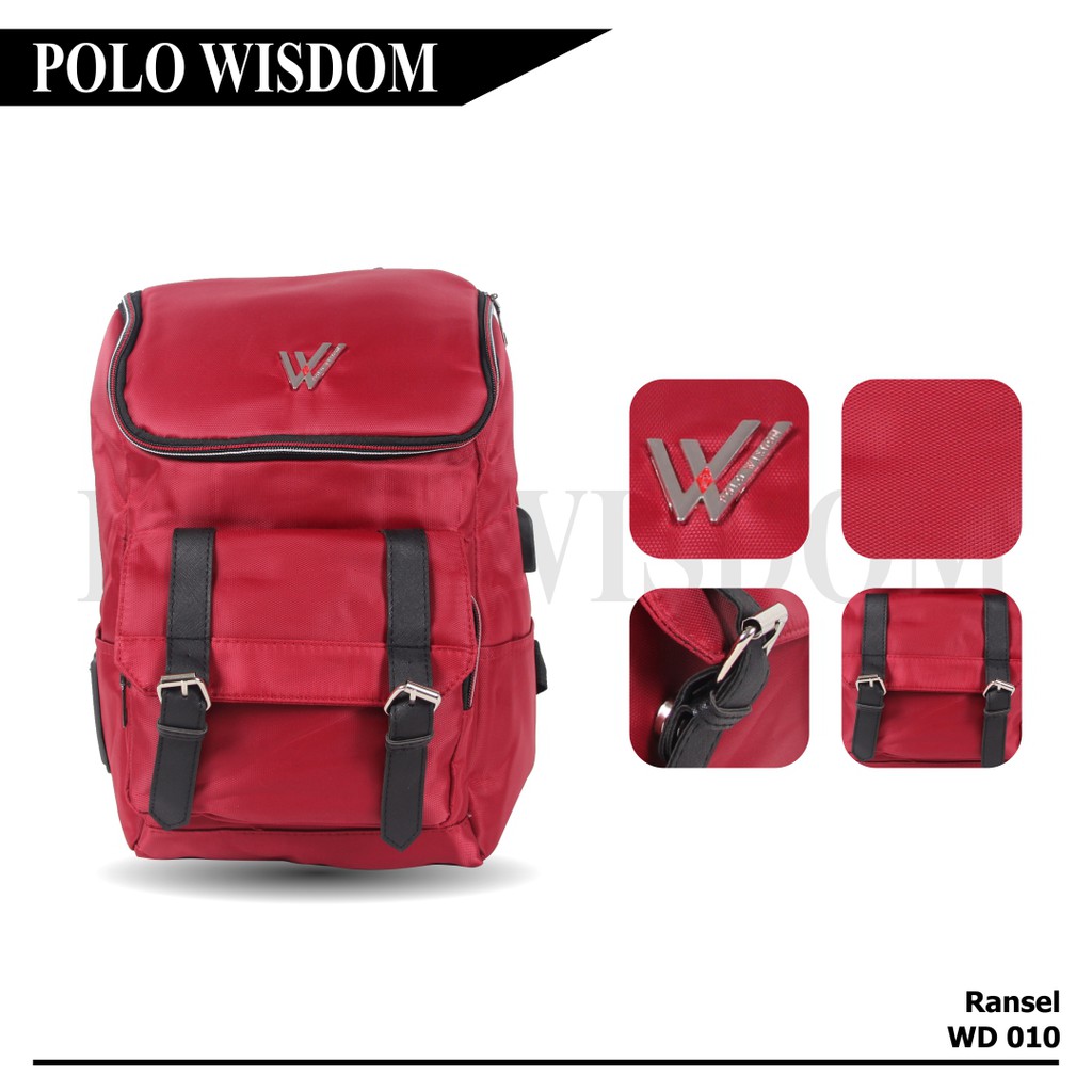 [KLIKTAS] Tas Ransel pria Impor Polo Wisdom - WD 010 - Backpack kantor